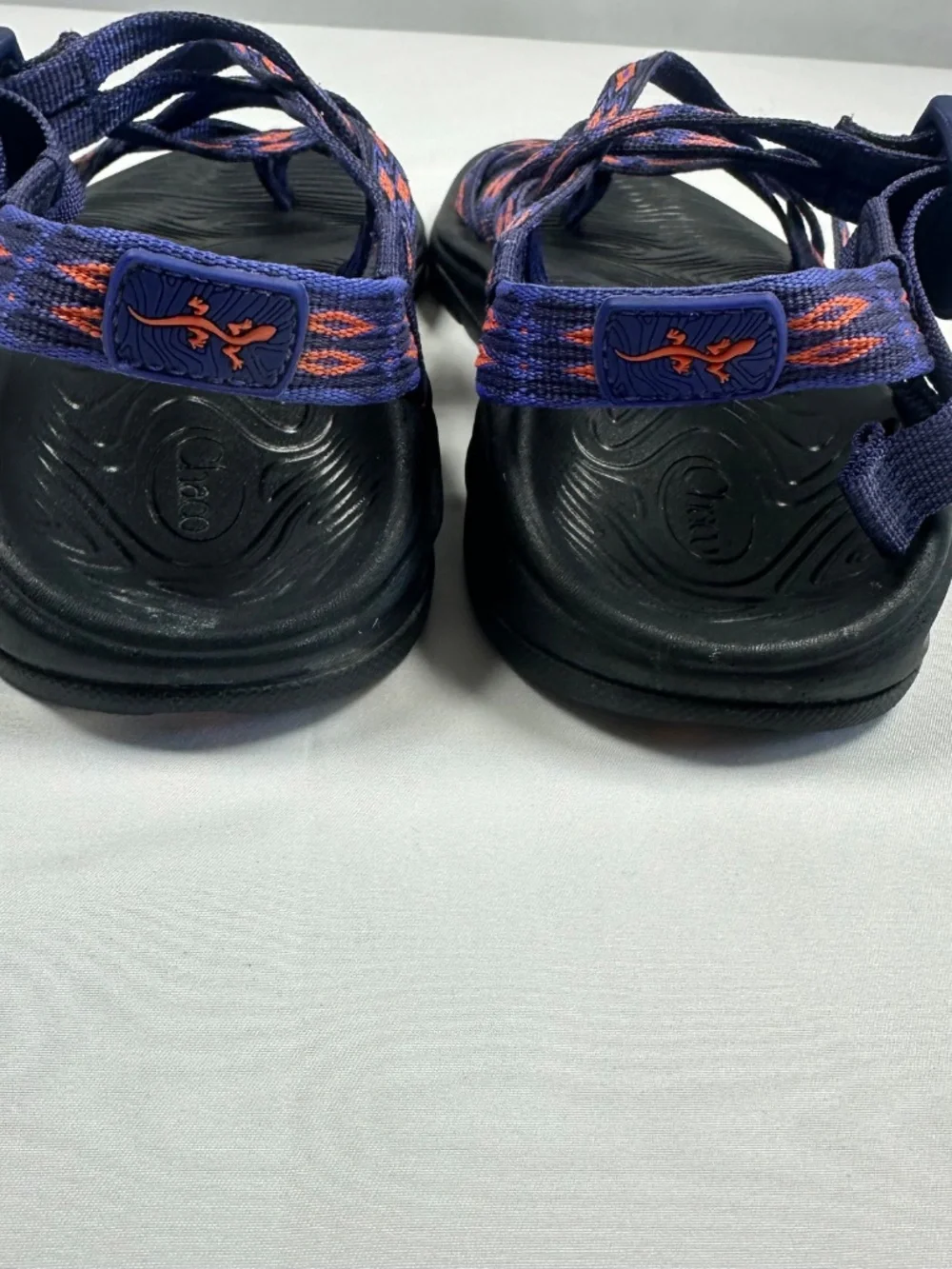 Chaco Zvolv X2 Womens Sandals Volcanic Blue Orange Toe Loop Adjustable Size W9